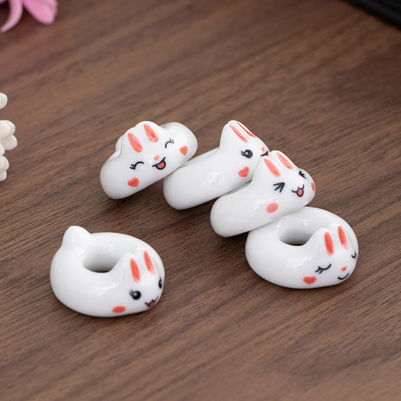 Ceramic Rabbit Chopstick Holder