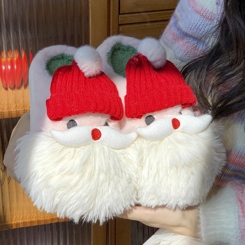 Cute Christmas Santa Home Slippers - Women