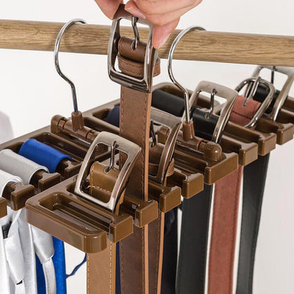 Tie Hanger Wardrobe Belt Rotating Organizer Rack_3