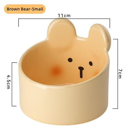 Blush Critter Ceramic Pet Bowl