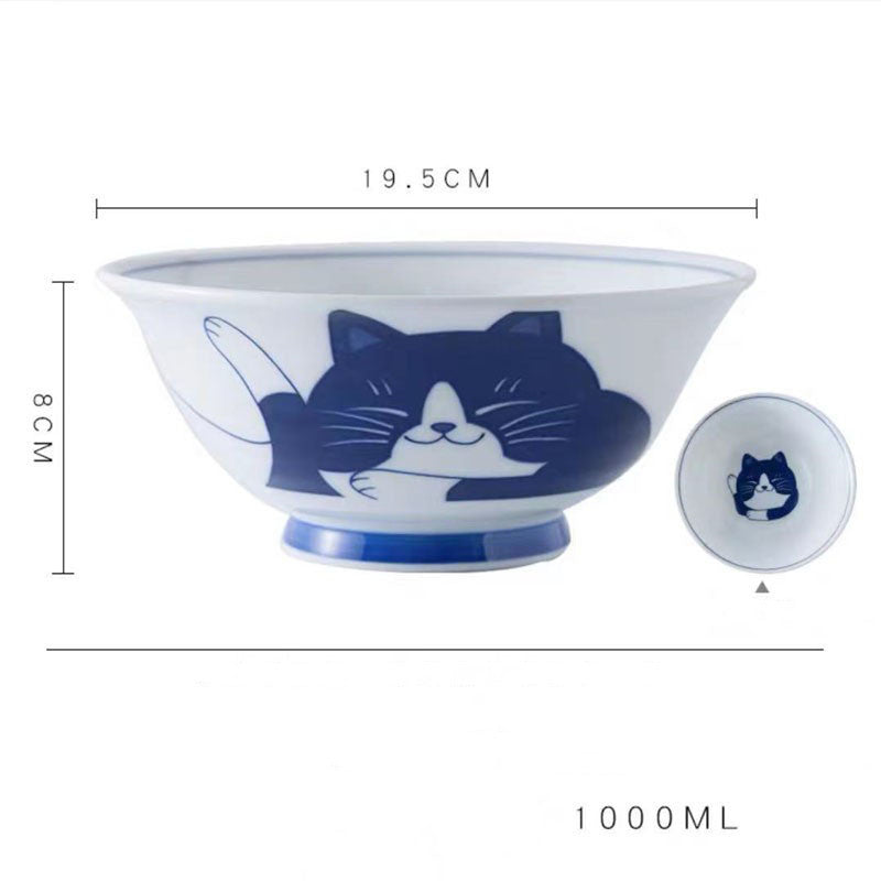 Japanese Style - Cat Ceramic Bowl