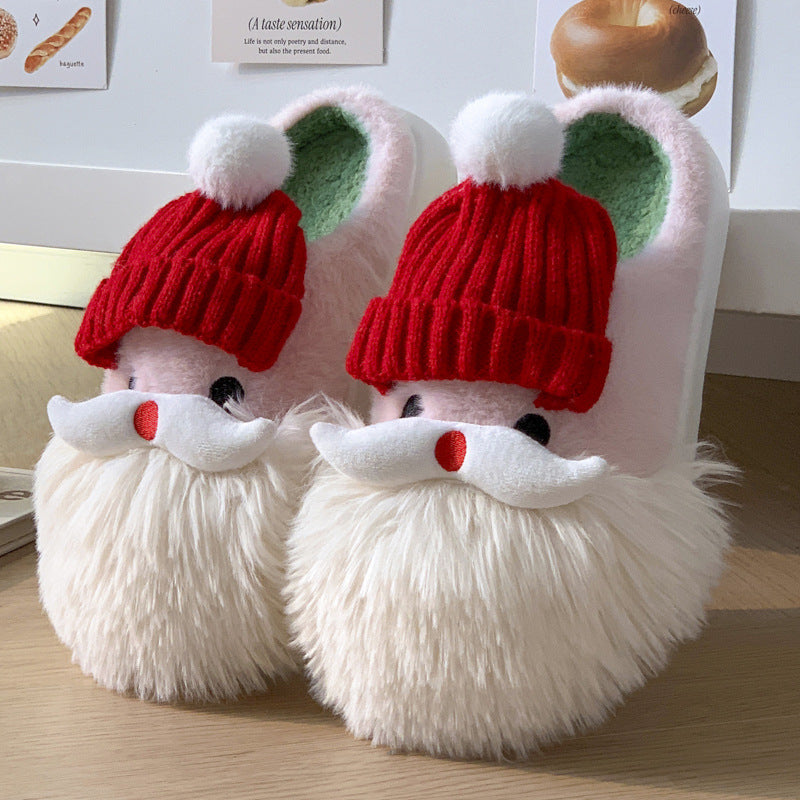 Cute Christmas Santa Home Slippers - Women