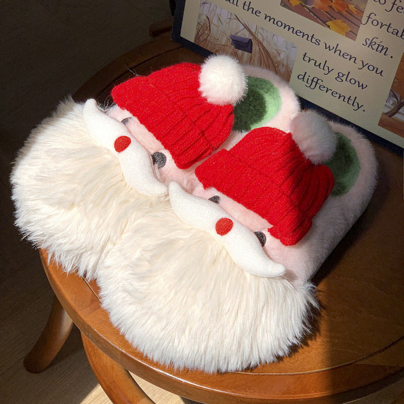 Cute Christmas Santa Home Slippers - Women