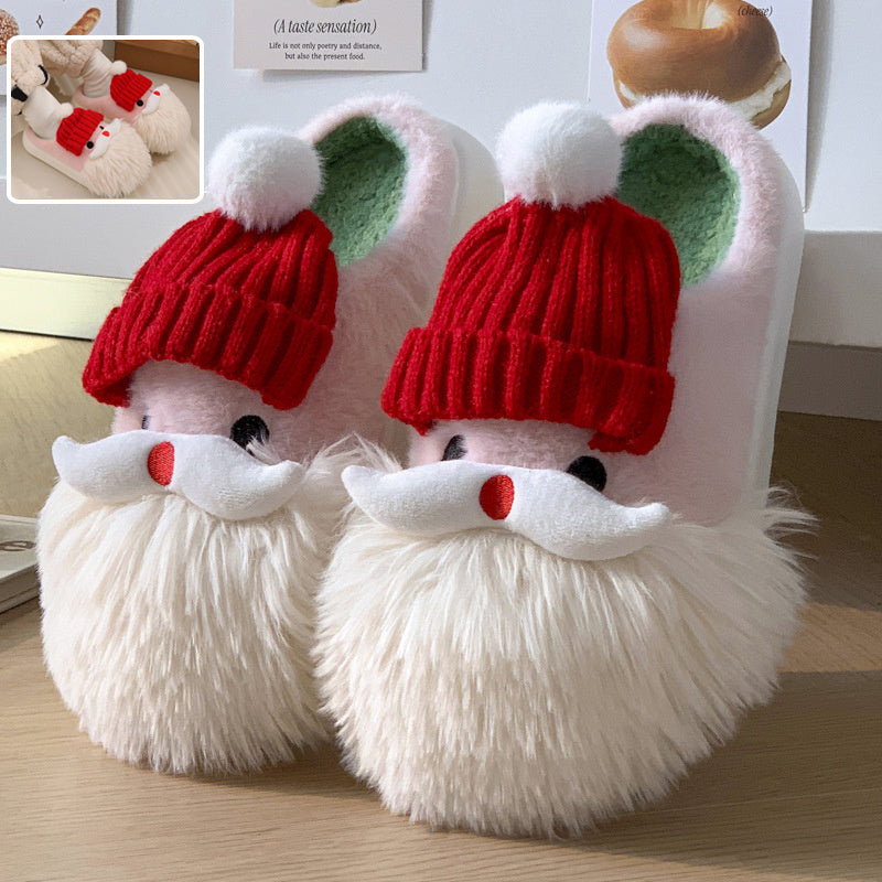 Cute Christmas Santa Home Slippers - Women