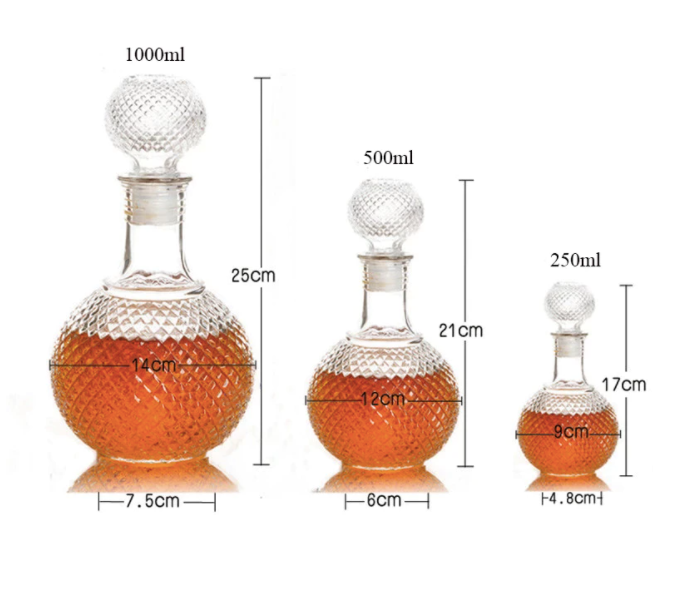 Homerely - Round Crystal Decanter