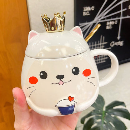 Ceramic Crown Cat - Cup