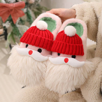 Cute Christmas Santa Home Slippers - Women