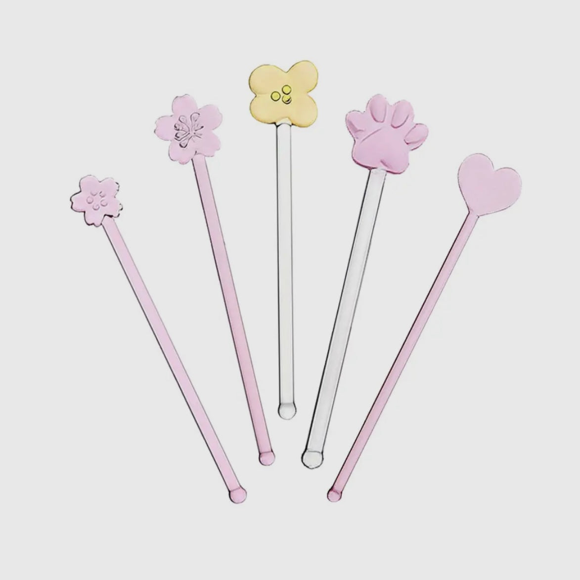 “Sakura” Cute Glass Stirrer - Set of 5