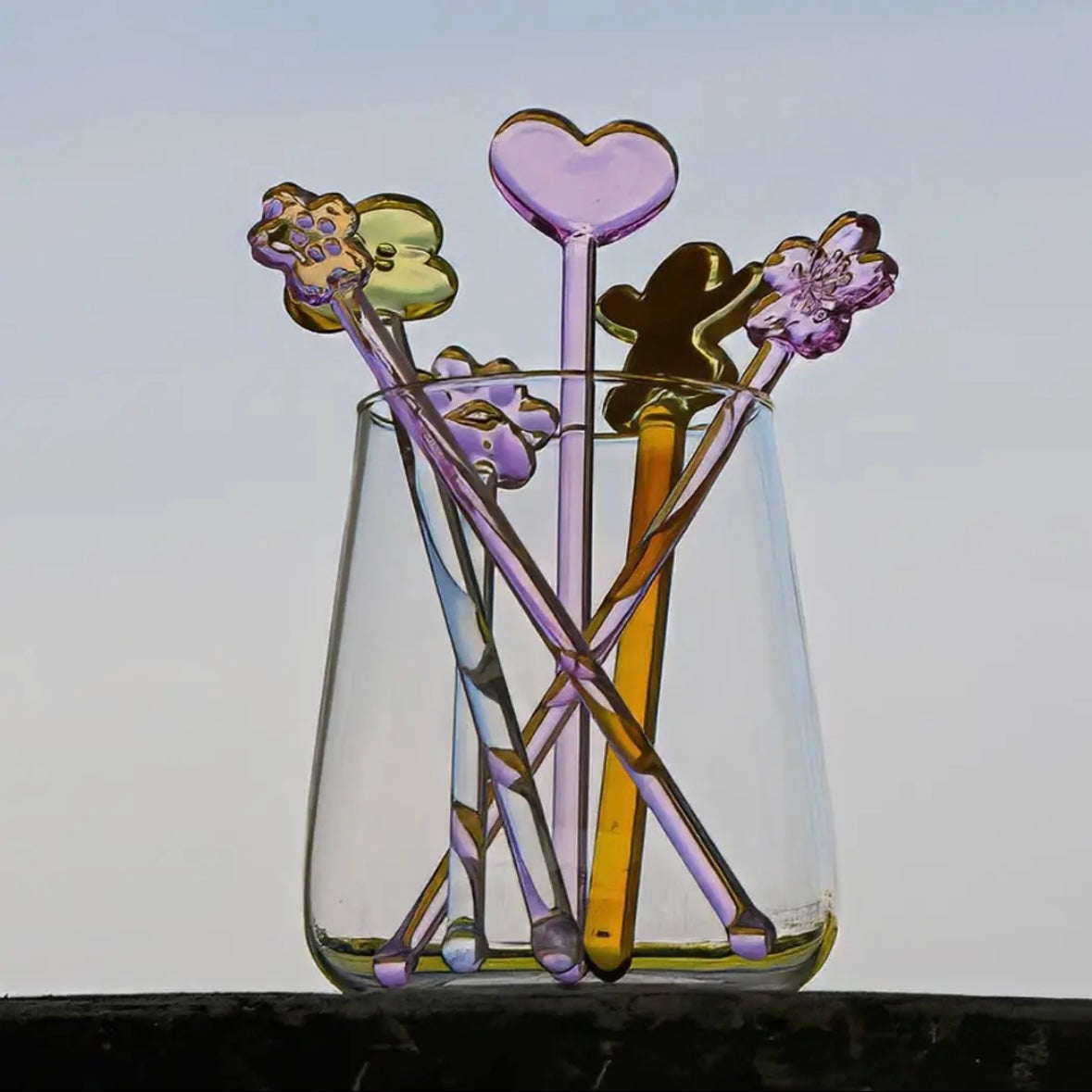 “Sakura” Cute Glass Stirrer - Set of 5