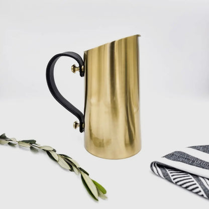 Brass Leather Jug