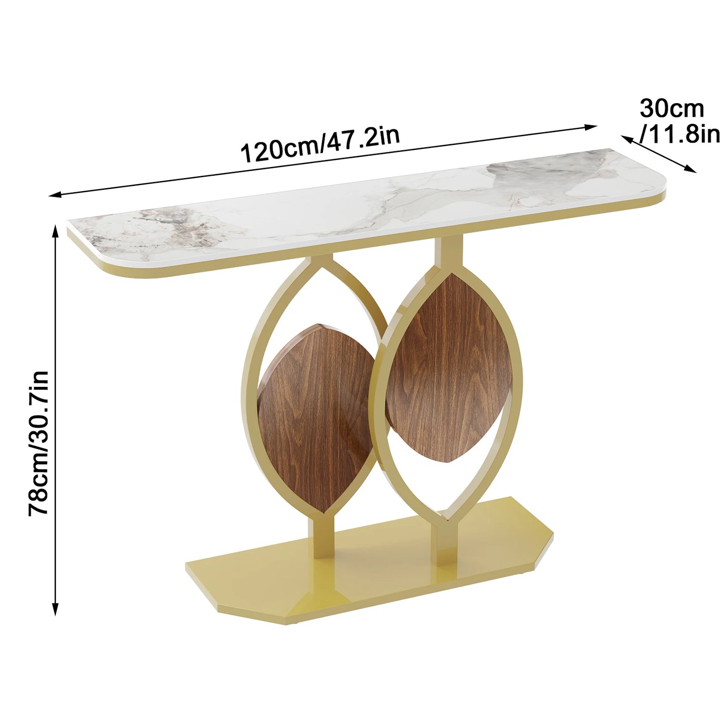 BINGOPAW - Modern Gold Console Table