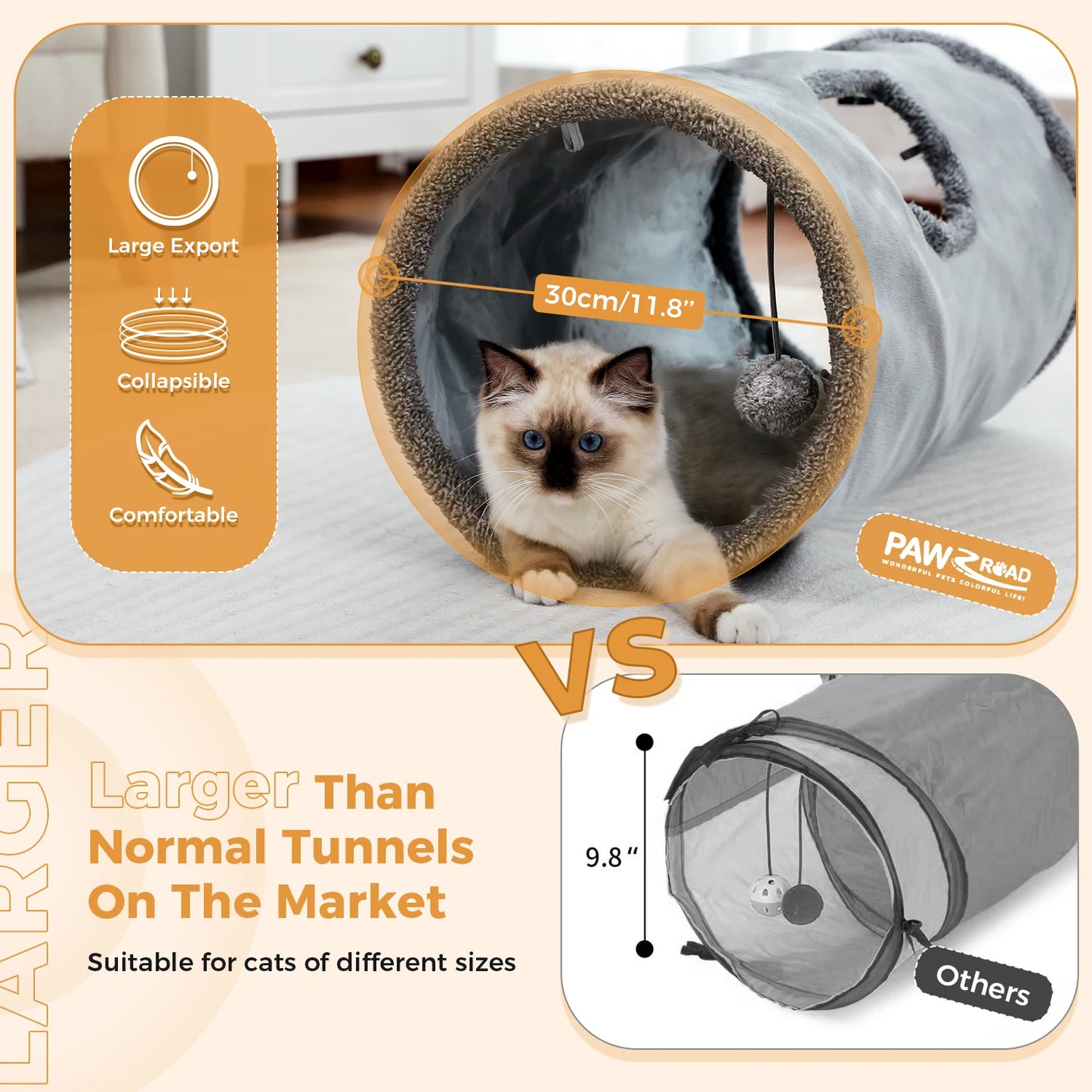 Speedy Pet Foldable Cat Tunnel