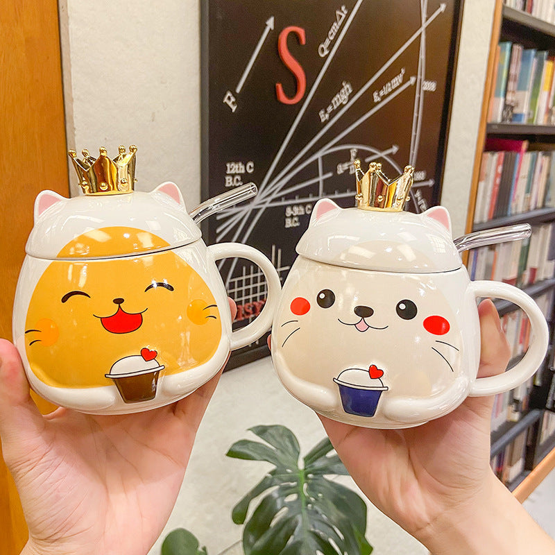 Ceramic Crown Cat - Cup